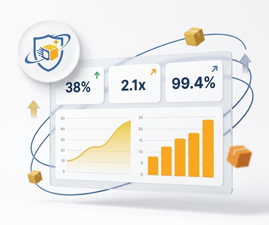 DSCP Smart Fulfillment dashboard showing order growth, fulfillment accuracy and inventory performance
