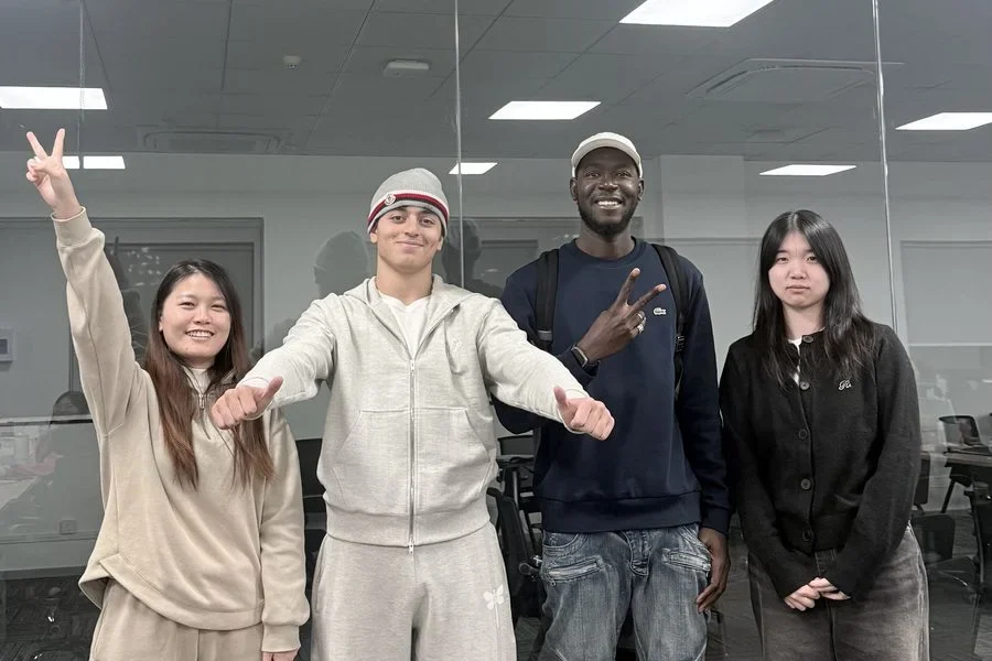 Fin with the DSCP Smart Fulfillment team during a client visit