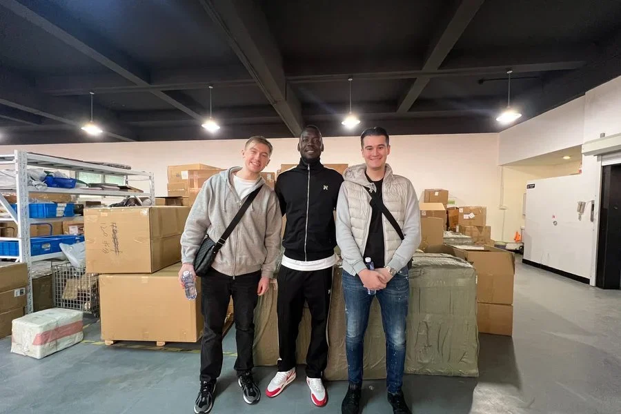 Scott and Harry visiting the DSCP Smart Fulfillment warehouse