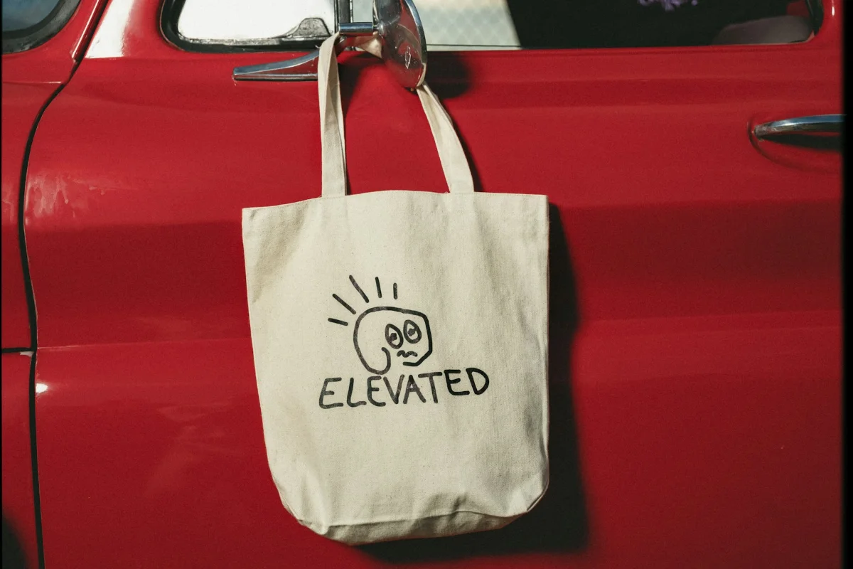 Printed canvas tote bag for branded promotional products