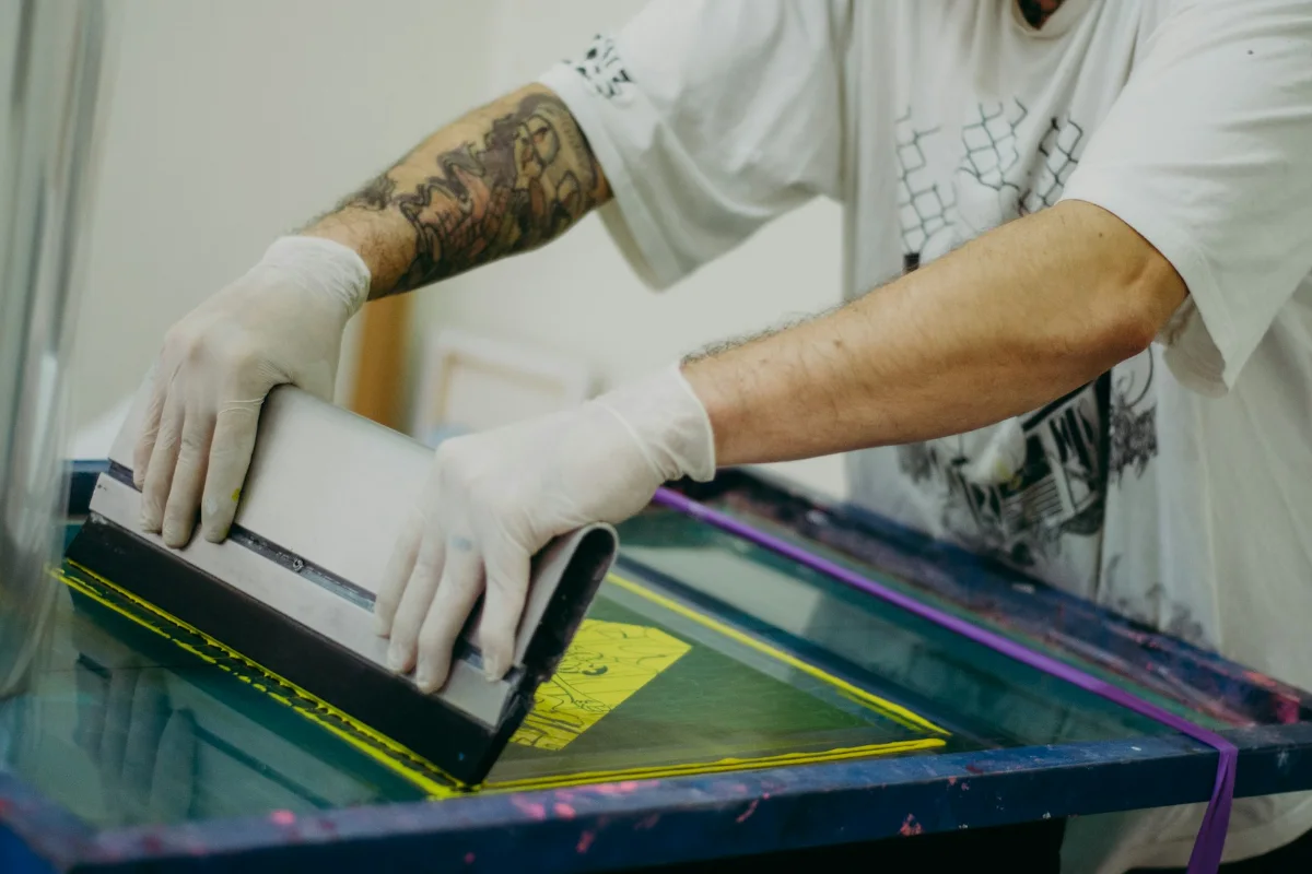 Screen printing custom apparel for print on demand fulfillment in the US